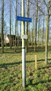 Nabij de bushalte op de Lindevoort 